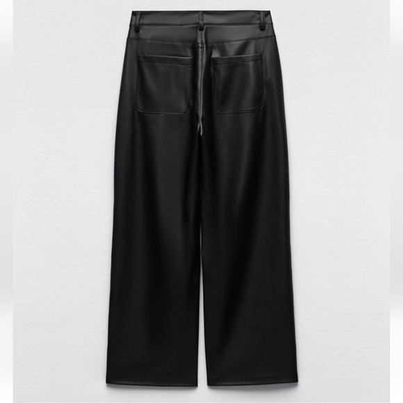 Zara Faux Leather Pants - Picture 3 of 10